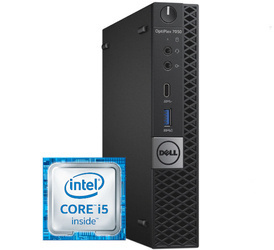 Dell Optiplex 7050 Micro i5-7500T 4x2.7GHz 16GB 256GB SSD WIFI Windows 10 Professional