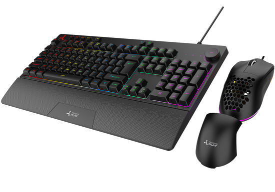 Nová sada Triadyn TRITON Herní klávesnice TARVOS RGB Anti-Ghosting QWERTY a myši TELESTO 12800 DPI HUANO Software pro hráče