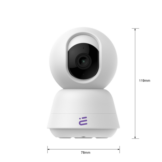 Nová inteligentní kamera chůvička WiFi otočná FHD alarm ukolébavky + monitor Encore View Baby Guard Růžová