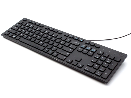 New Dell QuietKey KB216 Black QWERTY Keyboard + Stickers OEM