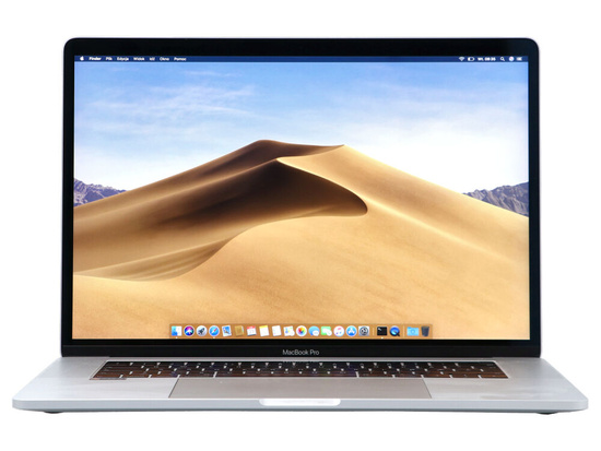 Apple MacBook Pro 15" A1990 2018r Silver i7-8750H 16GB 256GB SSD 2880x1800 AMD Radeon Pro 555X Class A macOS Big Sur