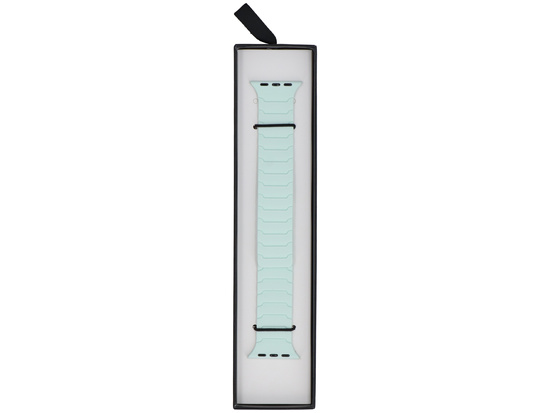 Nouvelle sangle pour smartwatch GlacierX Silicone Magnetic ExoStripe Vert Menthe pour Apple Watch 38/40/41mm Menthe.