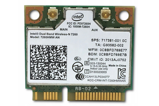 Плата бездротової локальної мережі Intel WiFi 717381-001 7260HMW AN MiniPCI-E