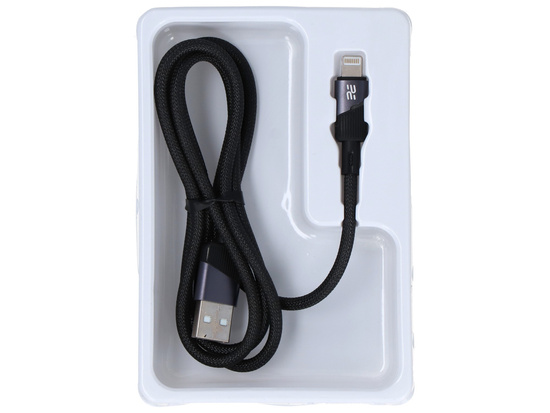 Nouveau câble Encore Energy USB-A Lightning câble QC PD pour charge et transfert de données 100 cm tressé noir EE101-L