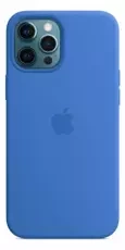 Original Cas Silicone Apple iPhone 12 Pro Max Bleu Capri