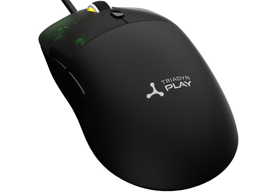 Neue Gaming-Maus Triadyn Play MIMAS 12800 DPI für Spieler Beleuchtung HUANO Schwarz