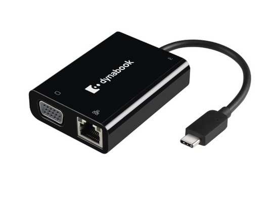 Nuevo adaptador Dynabook de USB-C a VGA/LAN PS0089UA1PRP