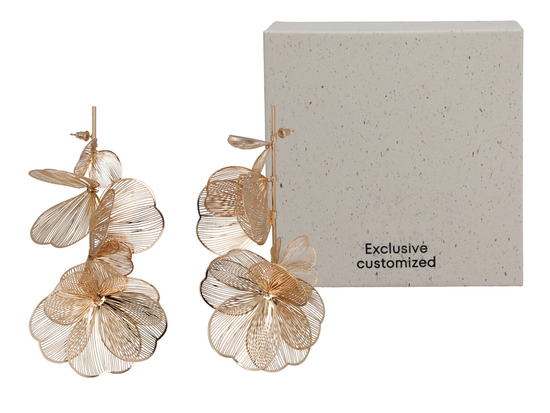 Ohrringe Blumen Gold