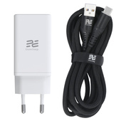 Nová síťová nabíječka GaN 65W USB-A + 2x USB-C QC PPS PD Encore Energy MD-6590R + kabel USB-A USB-C 2m