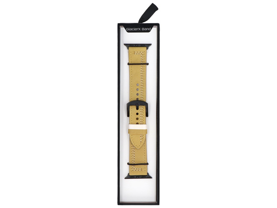 GlacierX Correa de cuero Seam Verde aguacate para Apple Watch 42/44/45/49mm