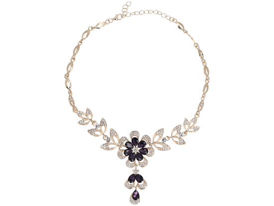 Ensemble de bijoux Conte de fées Violet, collier + boucles d'oreilles
