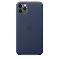 Genuino Maletín Cuero Apple iPhone 11 Pro Max Azul Medianoche