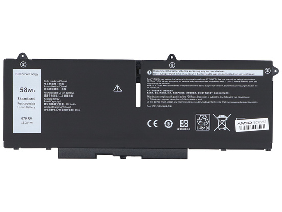 Neue Encore Energy Batterie für Dell Latitude 7330 7530 7430 5430 5530 5330 Precision 3570 58Wh 15.2V 3800mAh 07KRV