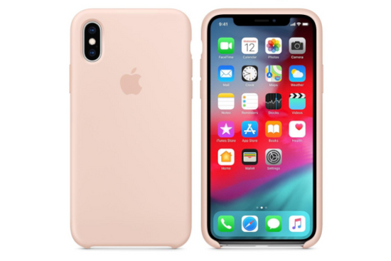 Originál Kožený Pouzdro Apple iPhone XS Max Liliac