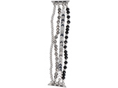 Нова браслет для смарт-годинника GlacierX Multi Strand Beaded Bracelet Onyx Shine для Apple Watch 38/40/41mm Срібно-чорний