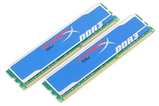 Kingston HyperX Blu 4GB RAM (2x2GB) DDR3 1600MHz DIMM CL9 KHX1600C9D3B1K2/4GX