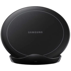 Cargador inalámbrico Samsung stand 9W negro con ventilador.