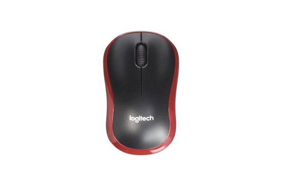 Neue Logitech M185 Drahtlose Schwarz-Rot NANO USB Maus