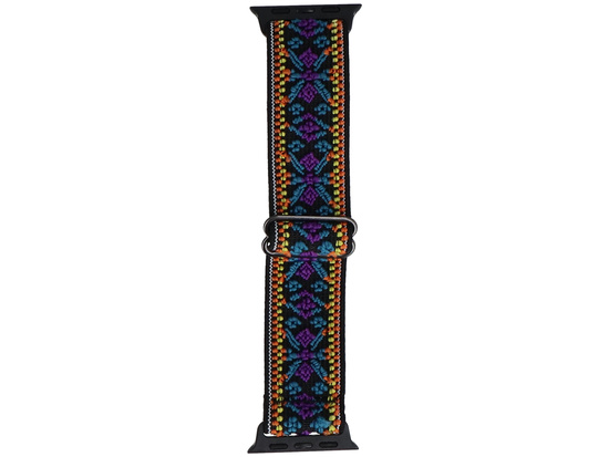 Nuovo cinturino per smartwatch GlacierX Nylon Nomad Threads Oriental Blooms per Apple Watch 38/40/41mm Viola-Blu