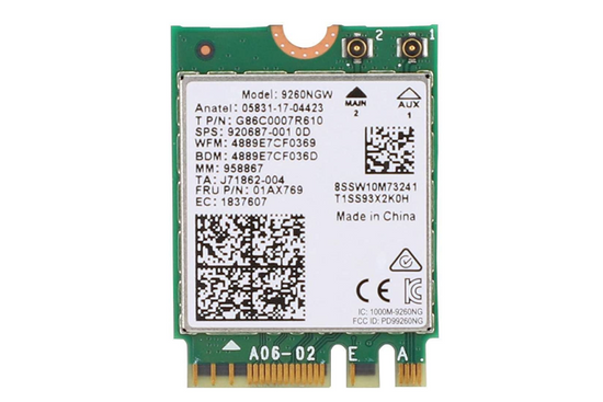 Tarjeta Intel WiFi WLAN 01AX769 9260NGW M.2