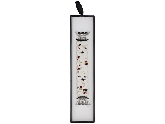 Нова браслет для смарт-годинника GlacierX Resin Stretch Bracelet Speckled Cream для Apple Watch 38/40/41мм Кремовий