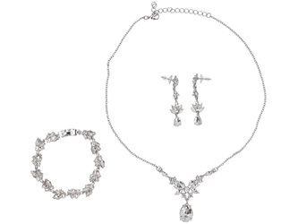 Ensemble de bijoux Éclat Ensemble en argent Collier + boucles d'oreilles + bracelet