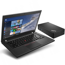 Lenovo ThinkPad T470 i5-7200U 8GB 512GB SSD 1920x1080 Třída A- Windows 10 Home + Nová dokovací stanice Lenovo 40A70045EU