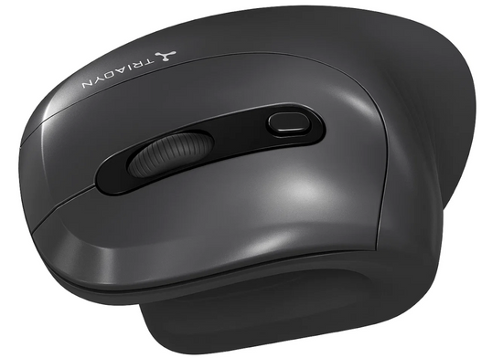 Neue kabellose vertikale Maus Triadyn TITAN 3200DPI akkubetrieben schwarz