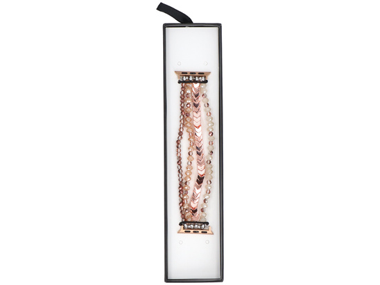 Нова браслет для смарт-годинника GlacierX Multi Strand Beaded Bracelet Rose Gold для Apple Watch 38/40/41mm Срібний Розове золото