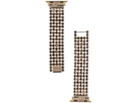 Nouvelle bracelet pour smartwatch GlacierX Zirconia Grid Bracelet Gold pour Apple Watch 38/40/41mm Or