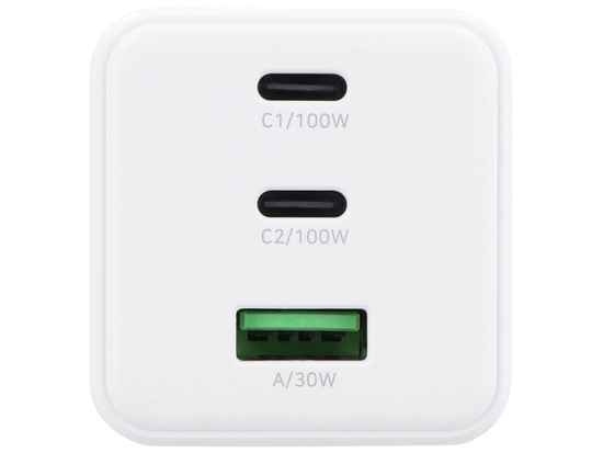 Nouveau chargeur secteur Encore Energy GaN QC PD 1x USB-A 30W 2x USB-C 100W MD-10083Z + câble USB-A USB-C 2m