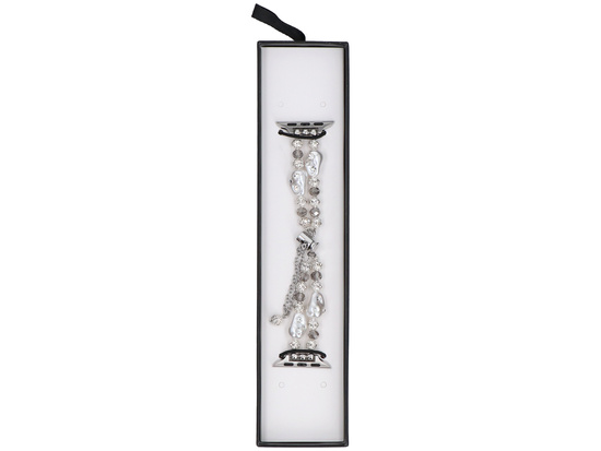 Nuovo bracciale per smartwatch GlacierX Slider Clasp Double Chain Cosmic Bracelet Meteor Gleam per Apple Watch 38/40/41mm Argento Zirconi