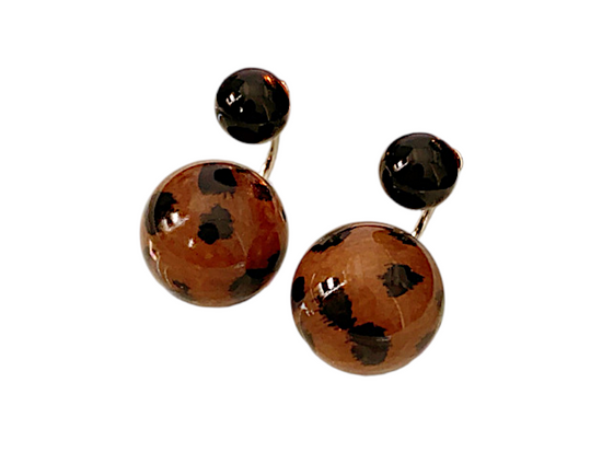 Black Leopard Earrings