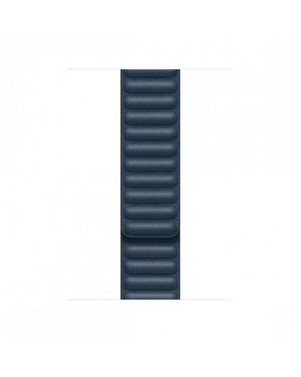 Original Apple Watch - Bracelet cuir à maillons - Bleu baltique 40 mm - S/M