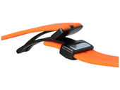 Ensemble de deux bracelets pour smartwatch GlacierX Boucle magnétique en silicone Orange vif + Bracelet Grip en nylon Bleu océan 22 mm