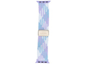 Nuovo cinturino GlacierX Braided Magnetic Buckle Violet Candy per Apple Watch 38/40/41mm bianco-viola-azzurro.