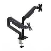 New Triadyn DuoFlexMount Desk Mount for Two Monitors Televisions 13-32" Ergonomic Adjustable Rotating TRD-BLK-2AL-13"-32"