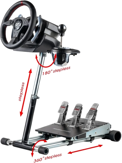 New Wheel Stand Pro Deluxe V2 Silver Stable Steering Wheel Stand for Gamers