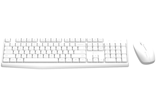 Nuovo Set Ufficio Wireless Triadyn ELTANIN Tastiera PORTIA e Mouse BELINDA 1600 DPI Bianco