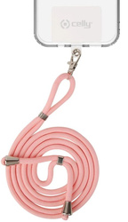 Nowa smycz pasek Celly do telefonu Różowa