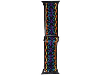 Nuovo cinturino per smartwatch GlacierX Nylon Nomad Threads Oriental Blooms per Apple Watch 38/40/41mm Viola-Blu