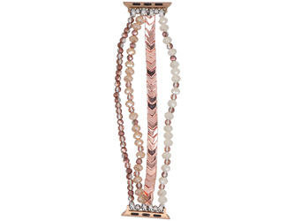 Nuovo bracciale per smartwatch GlacierX Multi Strand Beaded Bracelet Rose Gold per Apple Watch 38/40/41mm Argento Rose Gold