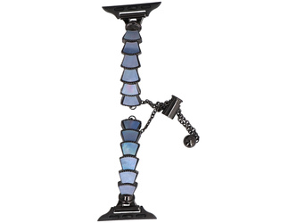 Nuovo bracciale per smartwatch GlacierX Slider Clasp Tidal Arc Bracelet Stormy Blue per Apple Watch 38/40/41mm Nero-Blù