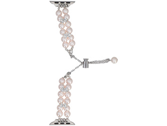 Nuovo bracciale per smartwatch GlacierX Slider Clasp Pearl Glow Bracelet Silk Rose per Apple Watch 38/40/41mm Rosa