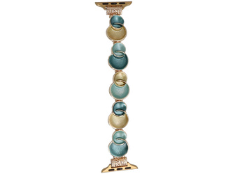 Nuovo braccialetto per smartwatch GlacierX Gleam Bubbles Stretch Bracelet Coral Tide per Apple Watch 38/40/41mm Blu-Rosa