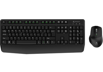 Nuovo Set Ufficio Wireless Triadyn CYLLENE Tastiera ELARA PLUS QWERTY e Mouse GANYMEDE 1600 DPI Per Casa Ufficio