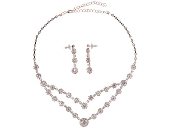 Set di gioielli Incantevole Rosa collana + orecchini