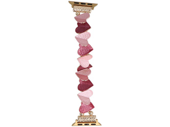 Nuovo bracciale per smartwatch GlacierX Gleam Heartbeat Stretch Bracelet Red Rose per Apple Watch 38/40/41mm Rosso-Rosa