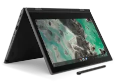 Laptop touch Lenovo Chromebook 500E 2nd Gen Nero Celeron N4100 4GB 32GB Flash 1366x768 Classe A- Chrome OS