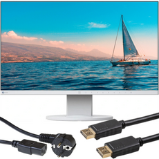 Monitor sottile 24" EIZO FlexScan EV2450 IPS 1920x1080 LED HDMI Bianco + Cablaggio